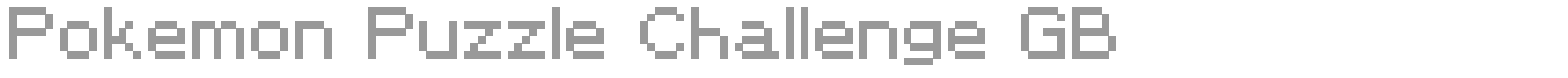 Pokemon Puzzle Challenge GB font preview